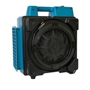 xpower x-2580 commercial air scrubber, negative air, 550 cfm, 4-stage hepa + carbon filtration, 5-speed, filter light, energy efficient, blue