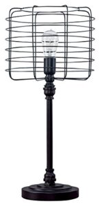 signature design by ashley l207164 javan table lamp, 11.63" x 11.63" x 24.75", antique black