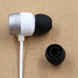 ALXCD Eartip for LG HBS Series Wireless Earphone, SML & Double Flange Silicone Replacement Earbud Gel Tip, Fit for LG HBS-750 770 800 810 900 910 Tone Pro Ultra Plus Infinim [4 Pair] (Black)