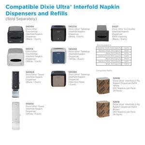 Georgia-Pacific Dixie Ultra Interfold 2-Ply Napkin Dispenser Refill; White; 32006; 250 Napkins Per Pack; 24 Packs Per Case