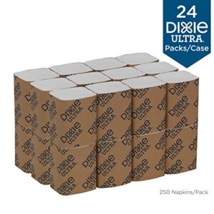 Georgia-Pacific Dixie Ultra Interfold 2-Ply Napkin Dispenser Refill; White; 32006; 250 Napkins Per Pack; 24 Packs Per Case