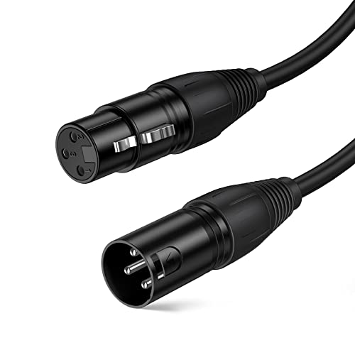 CableCreation XLR Microphone Cable, 6 FT XLR Male to XLR Female Balanced 3 PIN Mic Cables, Black