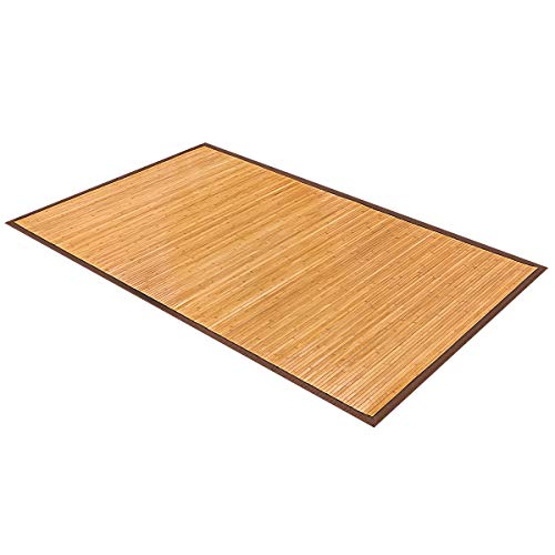 Giantex 5'x8' Bamboo Area Rug Floor Carpet Natural Bamboo Wood Indoor 60” x 96” Area Rug