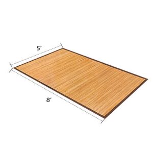 Giantex 5'x8' Bamboo Area Rug Floor Carpet Natural Bamboo Wood Indoor 60” x 96” Area Rug
