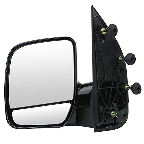 SCITOO Driver Side Mirror fit for 2002-2008 for Ford E150 E250 E350 E450 E550 Van with Duel Glass Fold Manual Controlling Features Puddle Light Exterior Accessories Left Side Mirror