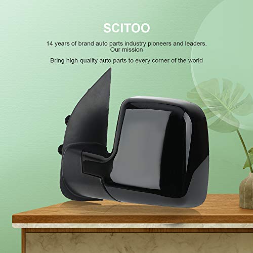 SCITOO Driver Side Mirror fit for 2002-2008 for Ford E150 E250 E350 E450 E550 Van with Duel Glass Fold Manual Controlling Features Puddle Light Exterior Accessories Left Side Mirror