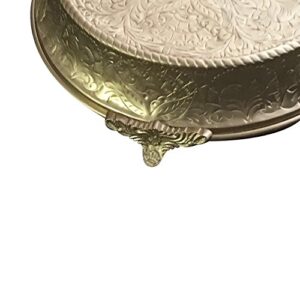 GiftBay Wedding Cake Stand Tapered 14" Round, Gold Finish, built of strong Aluminum for Multi-Layer Cake Weight.