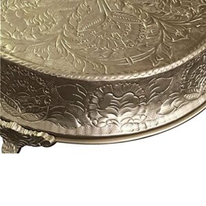 GiftBay Wedding Cake Stand Tapered 14" Round, Gold Finish, built of strong Aluminum for Multi-Layer Cake Weight.