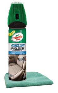 turtle wax power out upholstery cleaner (18 oz) bundle with microfiber cloth (2 items)