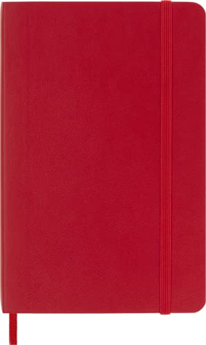 Moleskine Classic Notebook, Soft Cover, Pocket (3.5" x 5.5") Ruled/Lined, Scarlet Red, 192 Pages