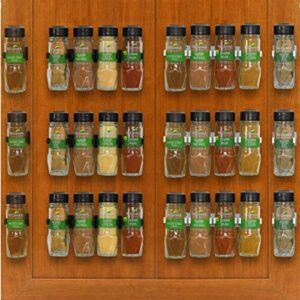 simple houseware 30 spice gripper clips strips cabinet holder - 6 strips, holds 30 jars