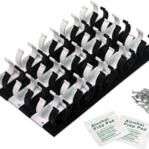 Simple Houseware 30 Spice Gripper Clips Strips Cabinet Holder - 6 Strips, Holds 30 Jars