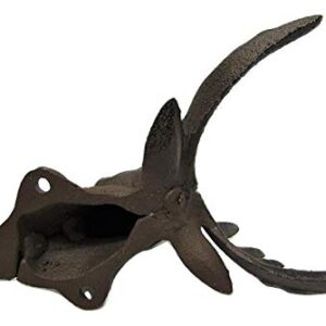 Coat Hat Hooks, 6.5" Cast Iron Moose Head Vintage Antique Style Hangers Set of 4