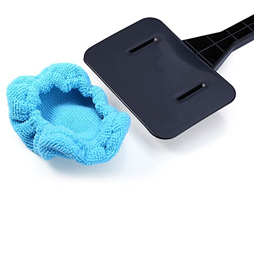 FULL WERK Microfiber Windshield Cleaner Multipurpose Microfiber Car Duster Windshield Cleaner Auto Glass Window Brush with Long Handle and Pivoting Head