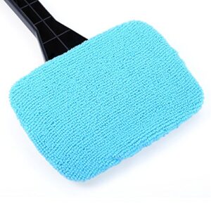 FULL WERK Microfiber Windshield Cleaner Multipurpose Microfiber Car Duster Windshield Cleaner Auto Glass Window Brush with Long Handle and Pivoting Head