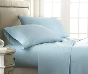 linen market 4 piece king bedding sheets set (aqua checkered) - sleep better than ever with these ultra-soft & cooling bed sheets for your king size bed - deep pocket fits 16" mattress