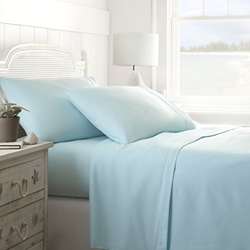 ienjoy Home Bed Sheet Set, Ultra Soft 4 Piece, Aqua, Full