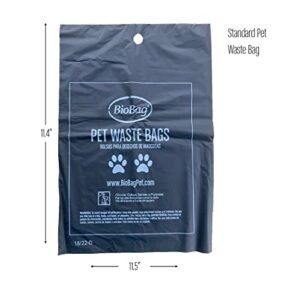 BioBag Premium Pet Waste Bags, Standard Size, 200 Count, Great For All Dog Breeds, Fits in Standard Park Dispensers