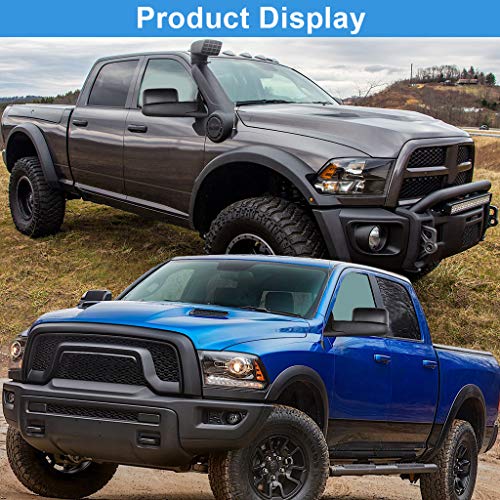 ECCPP Towing Mirrors Left and Right Side Tow Mirrors Replacement fit for 1998-2002 for Dodge for Ram 1500 2500 3500 Truck with Power Adjusted Heated No Light Pair Mirrors Manual Filp up