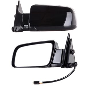 SCITOO Chevy Towing Mirrors fit 1988-1998 Chevrolet GMC Pickup Truck 1992-1994 Chevrolet Blazer GMC Jimmy 1995-1998 Chevrolet Tahoe MC Yukon Power Control Manual Folding Features 15764757 15764758