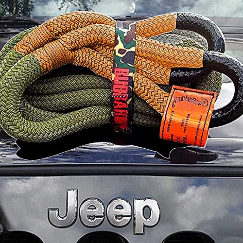 Bubba Rope Renegade 176655BKG 3/4" x 30' ft. Recovery Rope with Breaking Strength of 19000 Lb. in Tan / Green