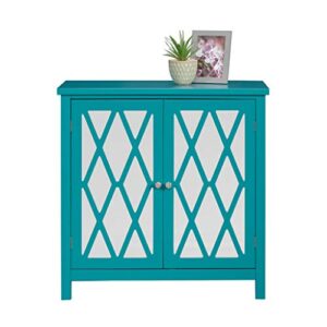 Sauder Harbor View Accent Storage Cabinet, Caribean Blue finish