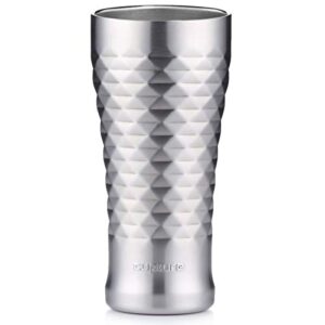 cupture double walled vacuum insulated pint cup/beer mug - 16 oz (quilted)