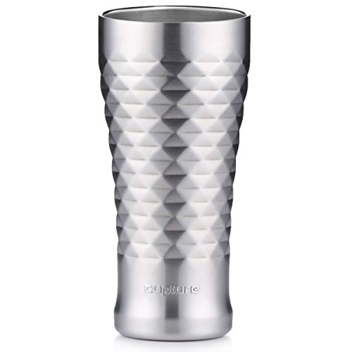 Cupture Double Walled Vacuum Insulated Pint Cup/Beer Mug - 16 oz (Quilted)