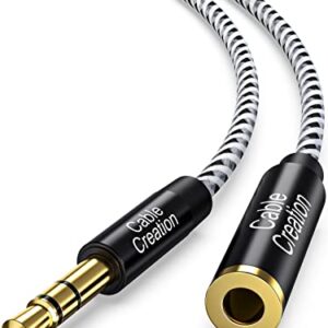 3.5mm Headphone Extension Cable, CableCreation 3.5mm Male to Female Stereo Audio Cable Adapter with Gold Plated Connector, 15 Feet