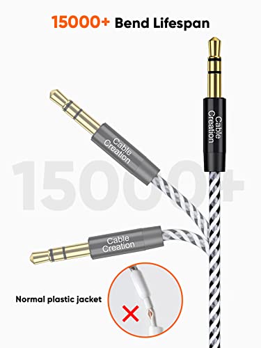 3.5mm Headphone Extension Cable, CableCreation 3.5mm Male to Female Stereo Audio Cable Adapter with Gold Plated Connector, 15 Feet