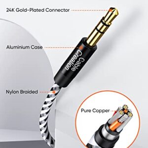 3.5mm Headphone Extension Cable, CableCreation 3.5mm Male to Female Stereo Audio Cable Adapter with Gold Plated Connector, 15 Feet