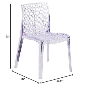 Flash Furniture Vision Series Transparent Stacking Side Chair