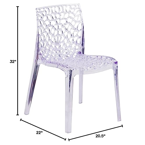 Flash Furniture Vision Series Transparent Stacking Side Chair