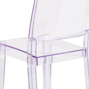 Flash Furniture Phantom Series Transparent Stacking Side Chair