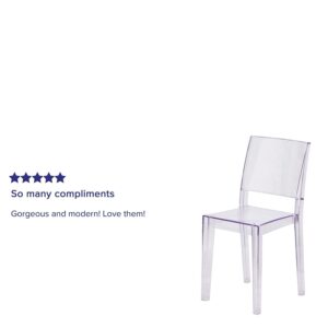 Flash Furniture Phantom Series Transparent Stacking Side Chair