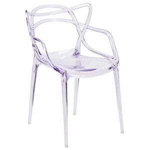 Flash Furniture Josh 4 Pack Nesting Series Transparent Stacking Side Chair