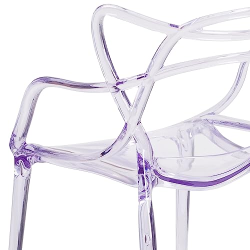 Flash Furniture Josh 4 Pack Nesting Series Transparent Stacking Side Chair