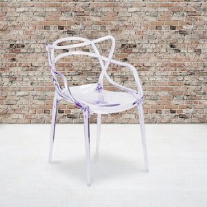 Flash Furniture Josh 4 Pack Nesting Series Transparent Stacking Side Chair