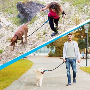 SparklyPets Hands Free Dog Leash for Medium and Large Dogs – Professional Harness with Reflective Stitches for Training, Walking, Jogging and Running Your Pet (Blue, for 1 Dog)