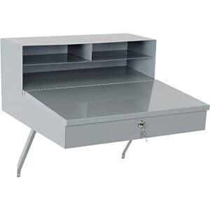 global industrial wall mounted receiving desk, 24" w x 22" d x 12" h, gray