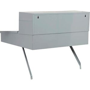 Global Industrial Wall Mounted Receiving Desk, 24" W x 22" D x 12" H, Gray