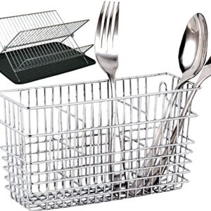 Neat-O Sturdy Chrome-Plated Steel Utensil Drying Rack Basket Holder (Chrome II)