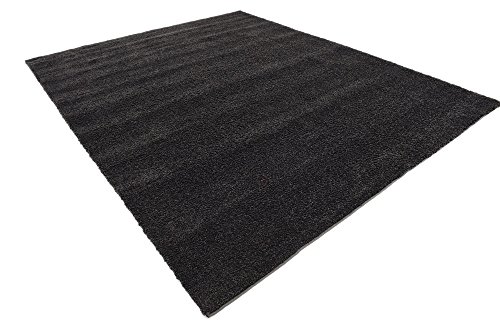 Unique Loom Solo Collection Area Rug - Calabasas (7' 10" x 10' Rectangle, Charcoal/ Black)