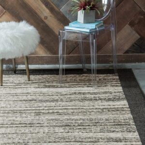 Unique Loom Outdoor Border Collection Area Rug - Milwaukee (2' x 6' 1" Runner, Beige/ Black)