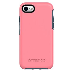 otterbox symmetry series case for iphone se (2nd gen - 2020) and iphone 8/7 (not plus) - retail packaging - saltwater taffy (pipeline pink/blazer blue)