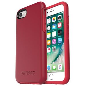 otterbox symmetry series case for iphone se (2nd gen - 2020) and iphone 8/7 (not plus) - retail packaging - rosso corsa (flame red/race red)