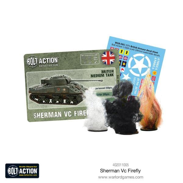 Bolt Action Sherman Firefly Vc 1:56 WWII Military Wargaming Plastic Model Kit