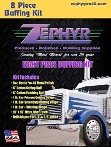 zephyr products buffkit08 wheel polishing kit