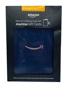 amazon premium greeting cards with anytime gift cards, pack of 3 (silver smile design)
