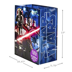 Hallmark 13" Large Star Wars Gift Bag with Birthday Card and Tissue Paper (Darth Vader, Boba Fett, Stormtroopers)